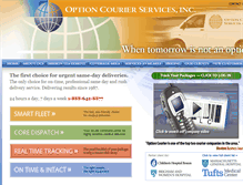 Tablet Screenshot of optioncourier.com